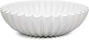 White Tabletop Decorative Ribbon Design Bowl