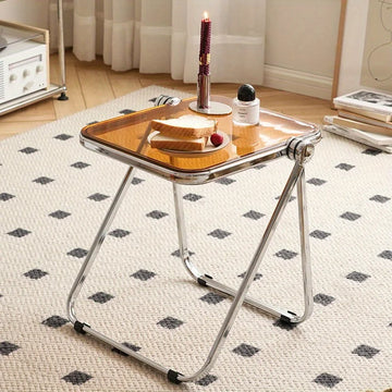Chic Transparent Folding Side Table