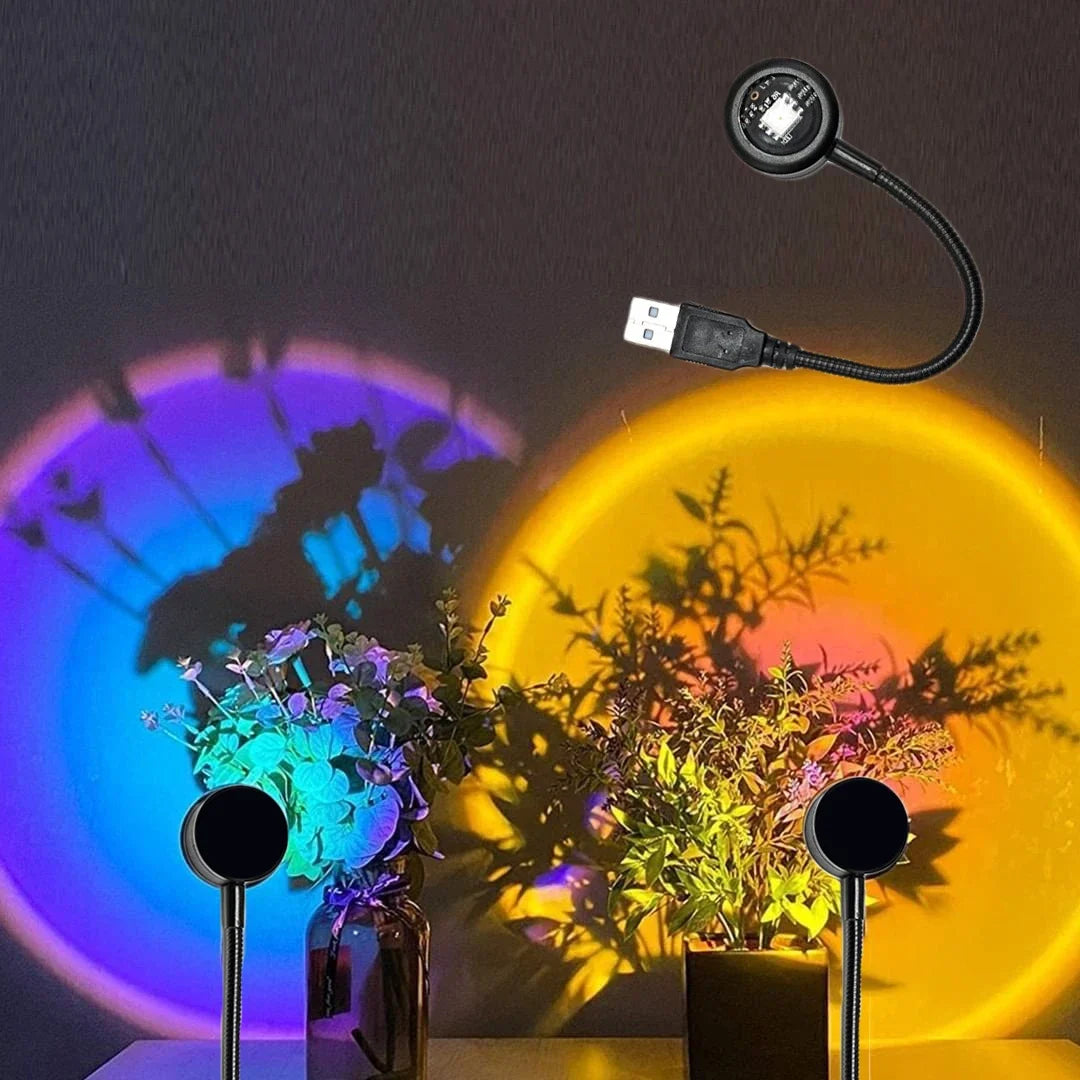 USB LED Sunset Lamp Atmosphere Night