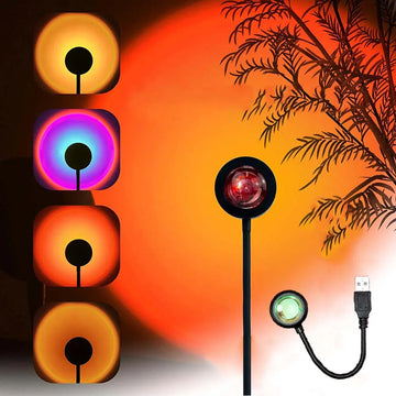 USB LED Sunset Lamp Atmosphere Night
